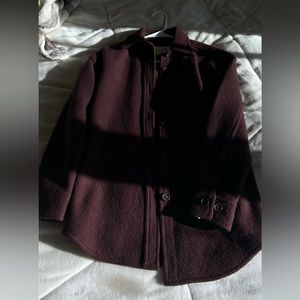 Aritzia Babaton Pelli Shirt Jacket. XXS. Rich mocha brown